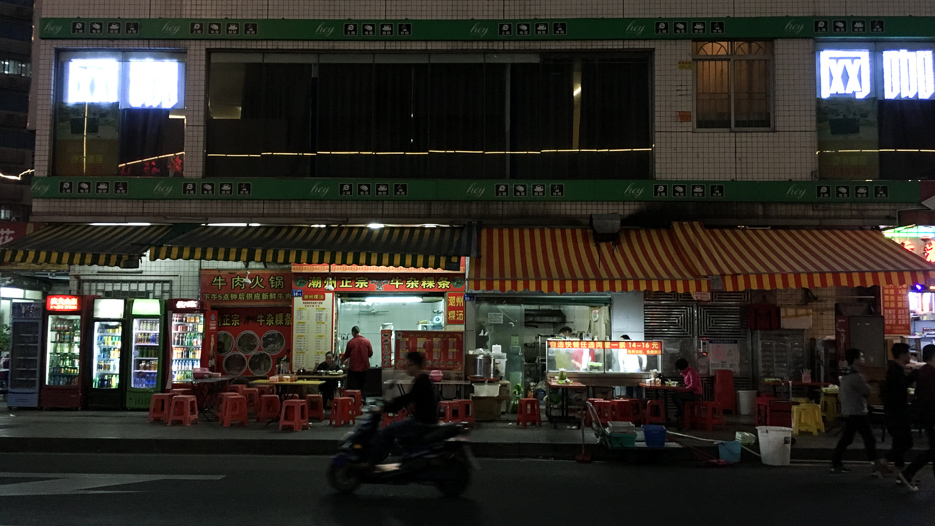 shenzhen china suppenküche streetfood nachtmarkt